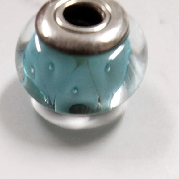 Pandora Blue Looking Glass Murano Charm Sterling Silver Authentic - Picture 7 of 7